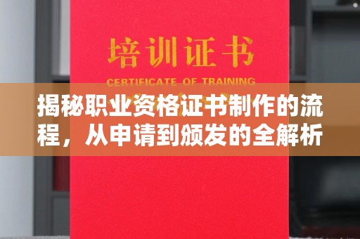 苏仙揭秘职业资格证书制作的流程，从申请到颁发的全解析