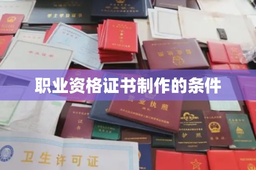 苏仙职业资格证书制作的条件